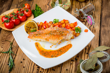 Healthy food beautiful and tasty food on a plate