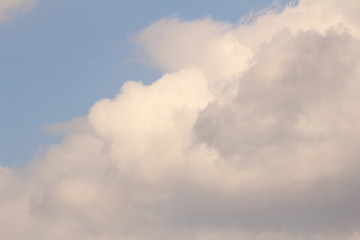 Fototapeta premium White clouds against the blue sky.