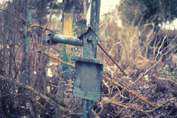 abandoned destroyed cemetery