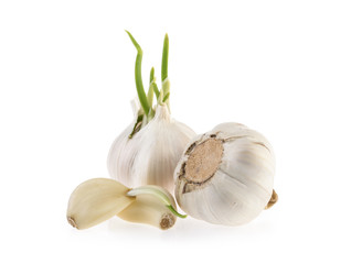 Garlic isolated on white background