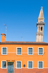 Fototapeta na wymiar Venice Burano Italy Tower