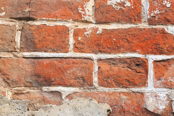 old red brick wall background