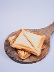 breakfast with toasted plain bread
