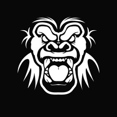 gorilla head vector logo