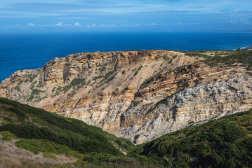 Coast of Cabo Espichel headland in Setubal District of Portugal