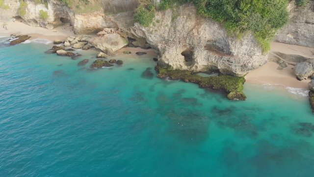 Pantai Tegal Wangi Beach, island of Bali. Indonesia. Aerial view.