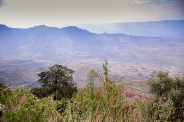 Landscape in Lalibela in Ethiopian