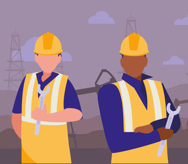 oil industry workers avatars characters