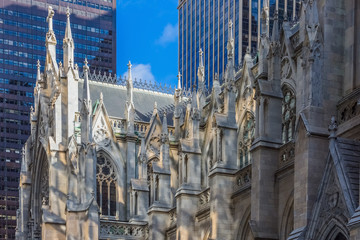 Naklejka premium St. Patrick's Cathedral one of main one of the main Manhattan Landmarks in New York City USA