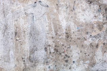 Old Heavily Damaged Concrete Wall
