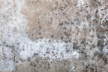 Old Heavily Damaged Concrete Wall