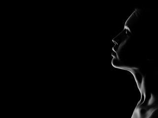 female profile silhouette