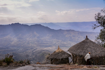Landscape in Lalibela in Ethiopian