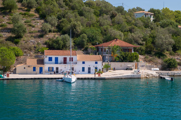 Fototapeta na wymiar 2017 September 14th, Meganisi ferryboat, Greece.