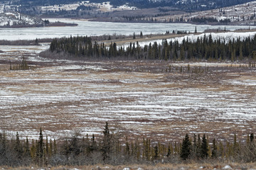 Alsek Valley desolated landscape in Kluane National Park, Yukon