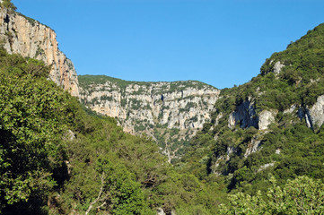 Fototapeta na wymiar The Vikos Gorge is in the Pindus Mountains of northern Greece
