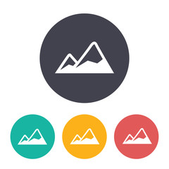 Mountains covered with snow illustration. Nature vector icon