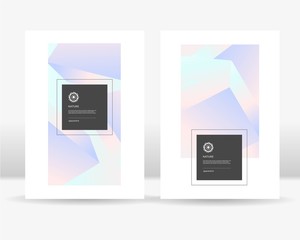 The abstract colorful gradient shapes poster template