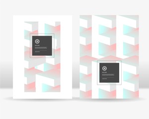 The abstract colorful gradient shapes poster template