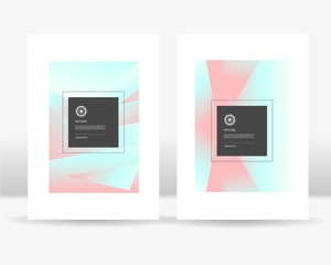 The abstract colorful gradient shapes poster template