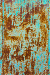 Peeling paint texture in abandoned home.