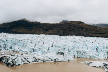 View of glaciers in Iceland.