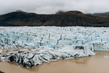 View of glaciers in Iceland.