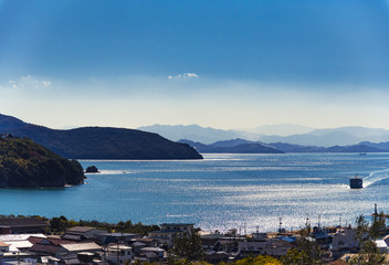 香川県小豆島・渓谷からの風景