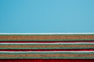 Roof of Thai temple and blue sky