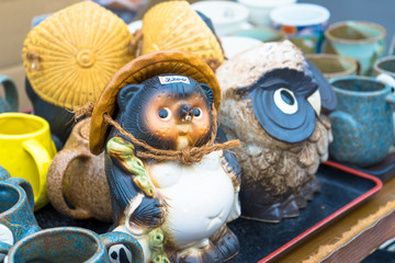 たぬき 置物 陶器