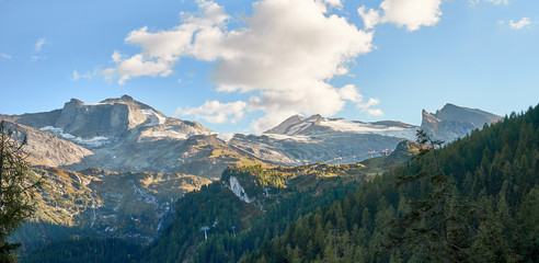 European Alps at Tux and Hintertux in Austria / Summer / Hiking Trails