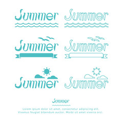 Summer vacation sea logo