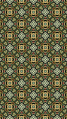 Ornate geometric pattern and abstract multicolored background