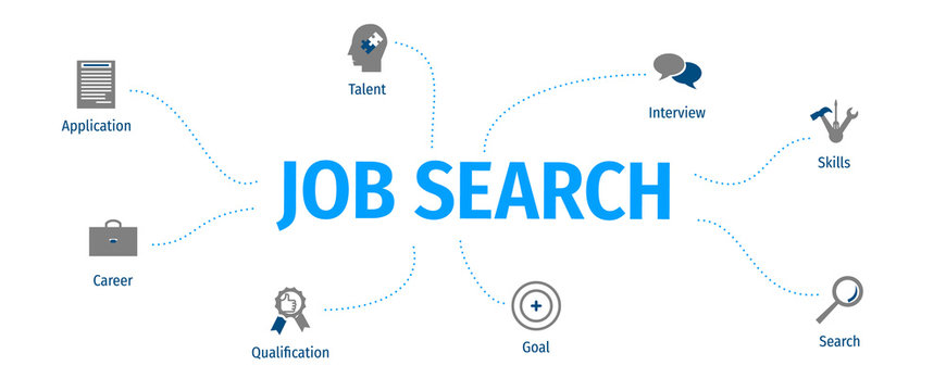Banner Job Search Concept. Job Search with Icon.