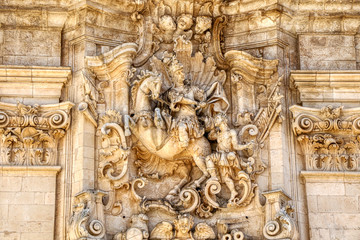 Fototapeta na wymiar Martina Franca - A detail of the Basilica of San Martino