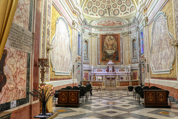 Interior of the Basilica of San Martino in Martina Franca, Puglia, Italy