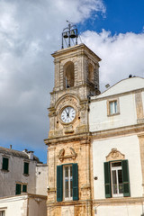 Fototapeta na wymiar University Palace and Civic Tower of Martina Franca, Puglia, Ital