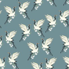 crane, pattern, vector, illustration