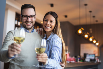 Couple making a toast