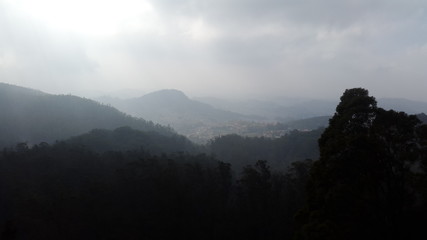 misty mountains