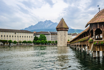Lucerne and Chapel Bridge, Switzerland