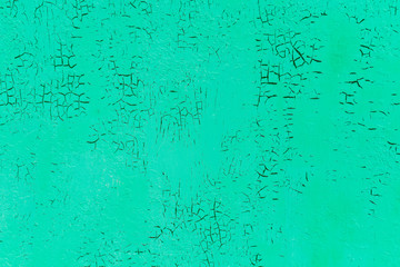 Peeling paint texture in abandoned home.