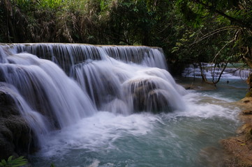 Fototapeta na wymiar Kouang Si waterfall in Laos
