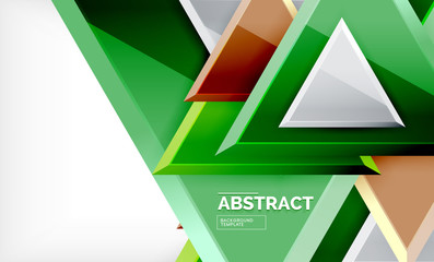 Triangular low poly background design, multicolored triangles