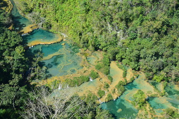 Panorama Cascade Semuc Champey Lanquin Guatemala