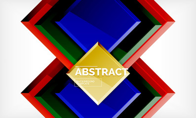 Geometric abstract background, modern square design