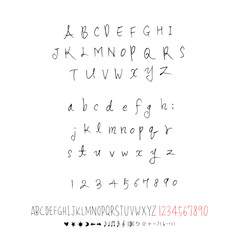 벡터 문자 / 손으로 쓴 글씨체