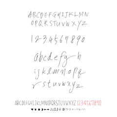 벡터 문자 / 손으로 쓴 글씨체