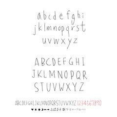 벡터 문자 / 손으로 쓴 글씨체