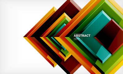 Square abstract background, glossy geometric design